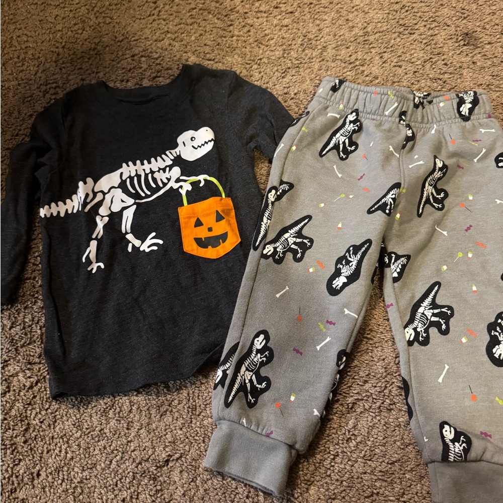 Cat & Jack Charcoal Dinosaur Halloween set